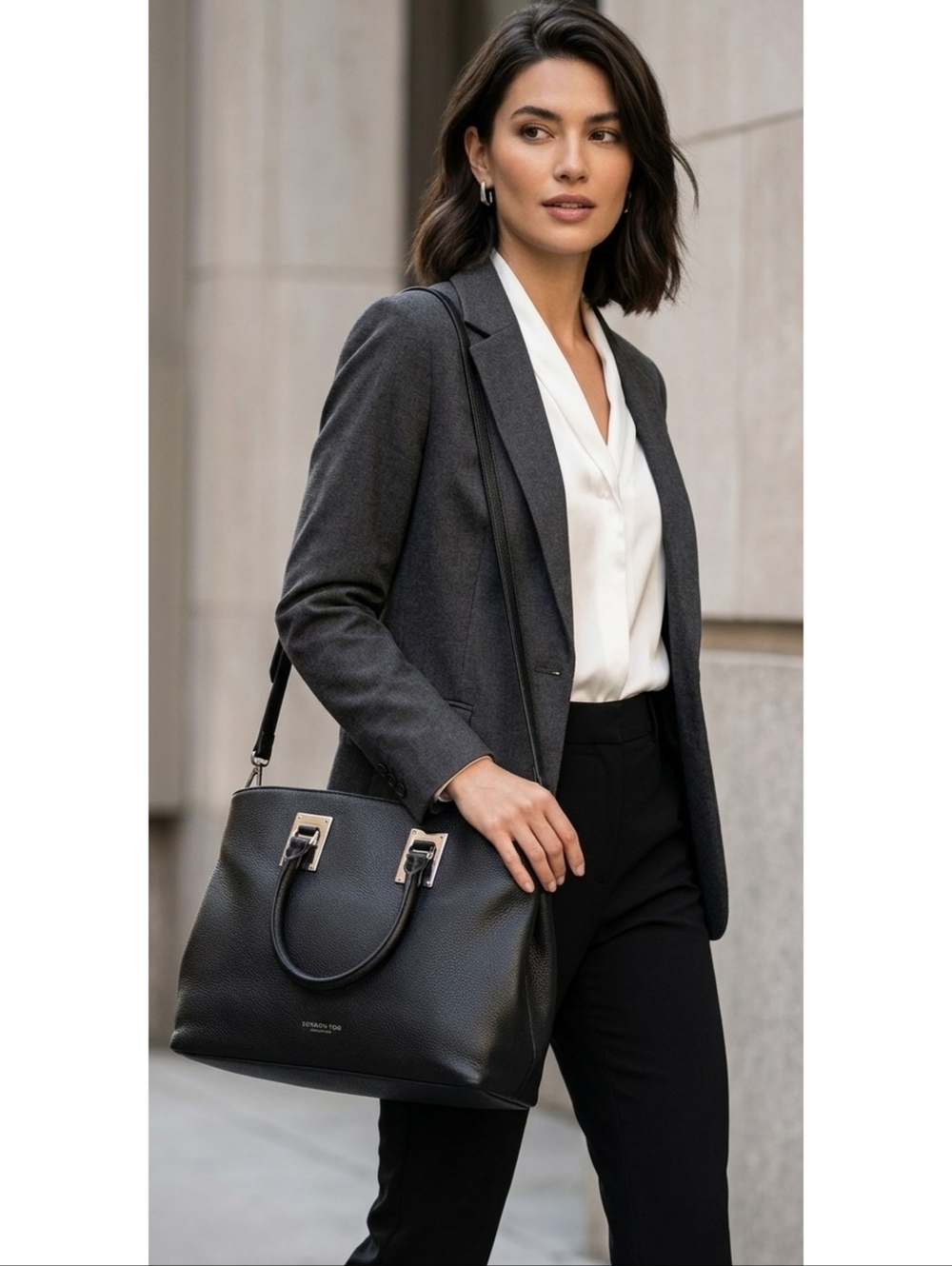 London Fog Large Crossbody bag Black